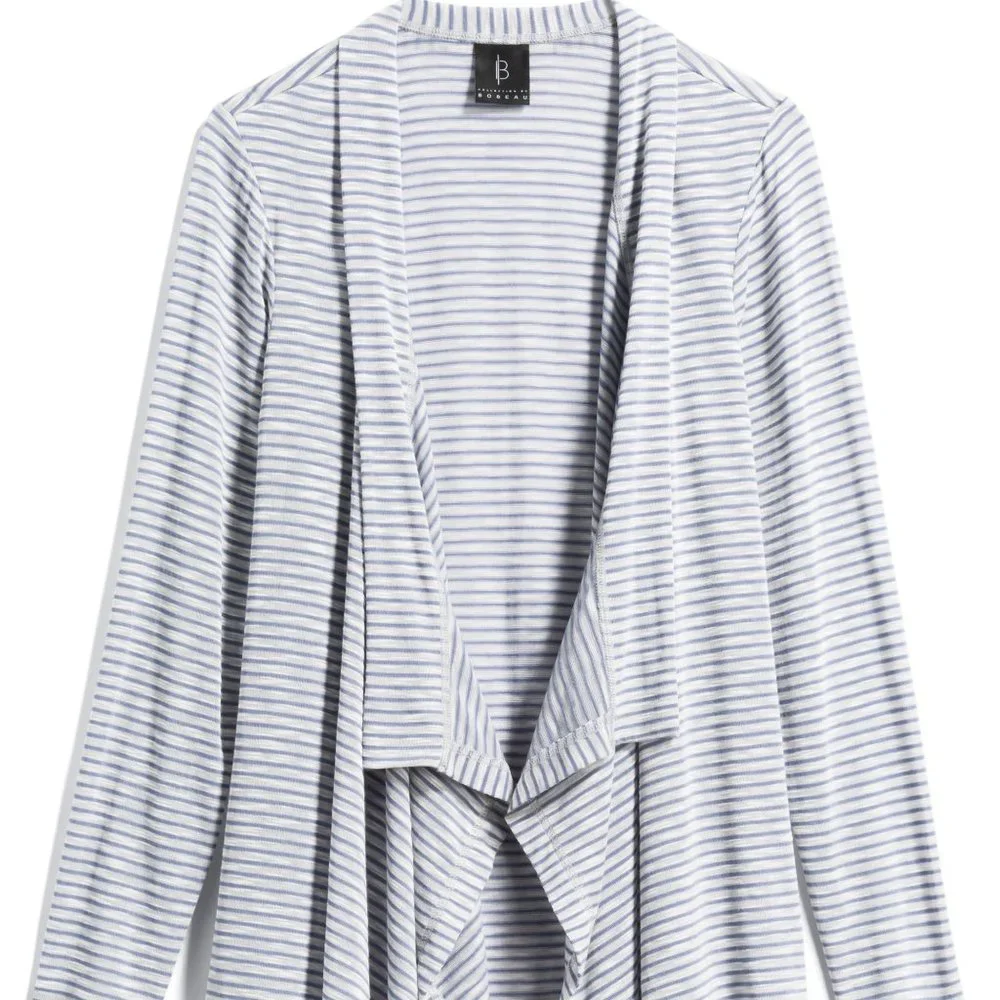 B Collection By Bobeau Stripe Open Cardign XL NWOT